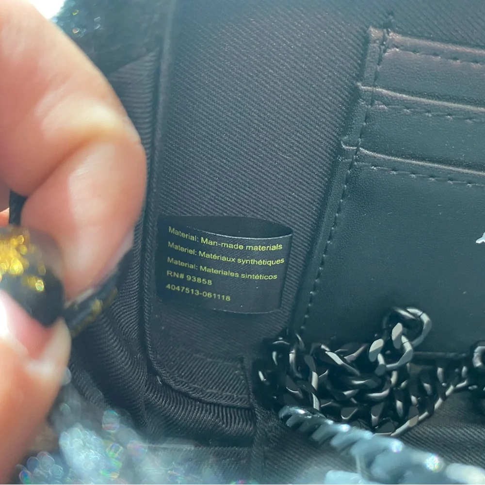 **SOLD** Sam Edelman Faux Fur Black Shoulder Bag - Picture 5 of 9